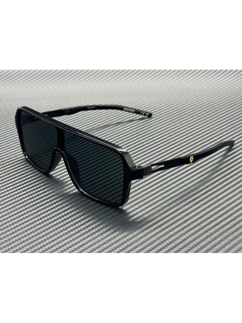 New Ferrari Men Shiny Black Sunglasses 63-21-145